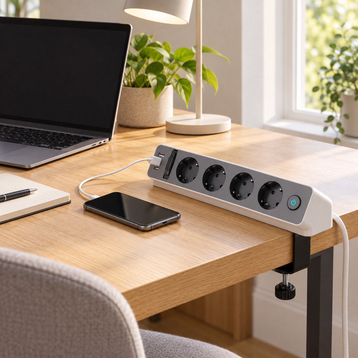 π Desktop Power Strip β PC β Home Office β Tech Gifts β Clean Clamp-On Setup
