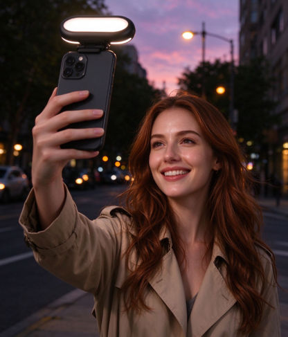 💡 Selfie-Lighting · ABS · Cafés/Travel · Creator Gifts · Gentle Oval Glow