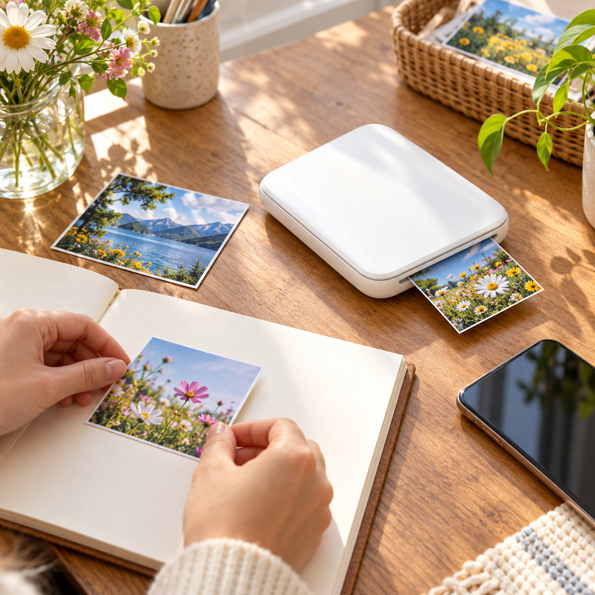 📸 Photo Printer · Paper Prints · Vacations · Grandparents · Colorful Photographs