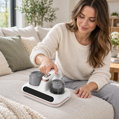 🧹 Mini Desktop Vacuum | White-Shell | Workspaces | Students | Rose-Gold Trim