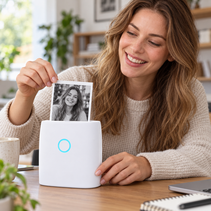 📸 Mini Photo Printer | Thermal Paper | Cafe | Creators | Monochrome