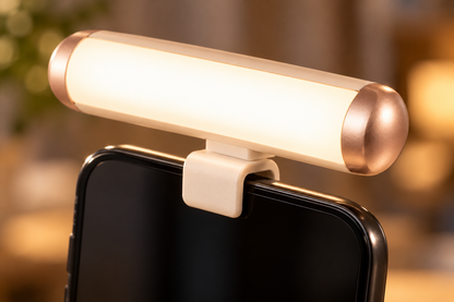 🌟 Selfie Light | ABS-Plastic | Makeup/Filming | Beauty Lovers | Rose-Gold Finish
