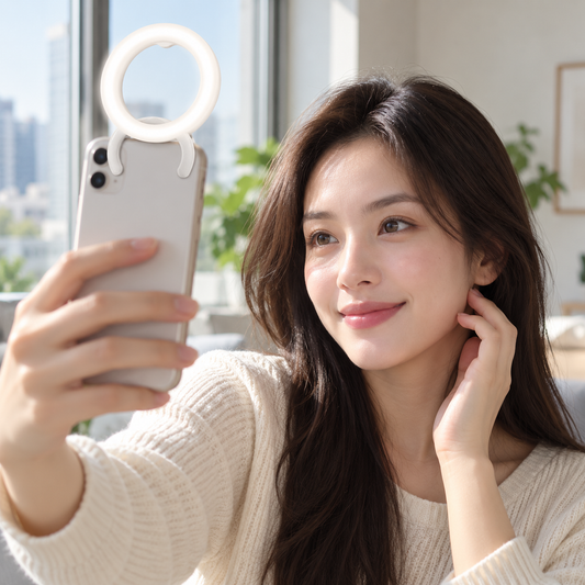 📱 Ring Light | White Shell | Selfies | Creators | Soft Glow