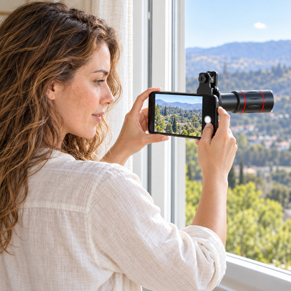 🔭 Telephoto Lens · Aluminum-Alloy · Trips · Photographer Gifts · Red-Ring Design