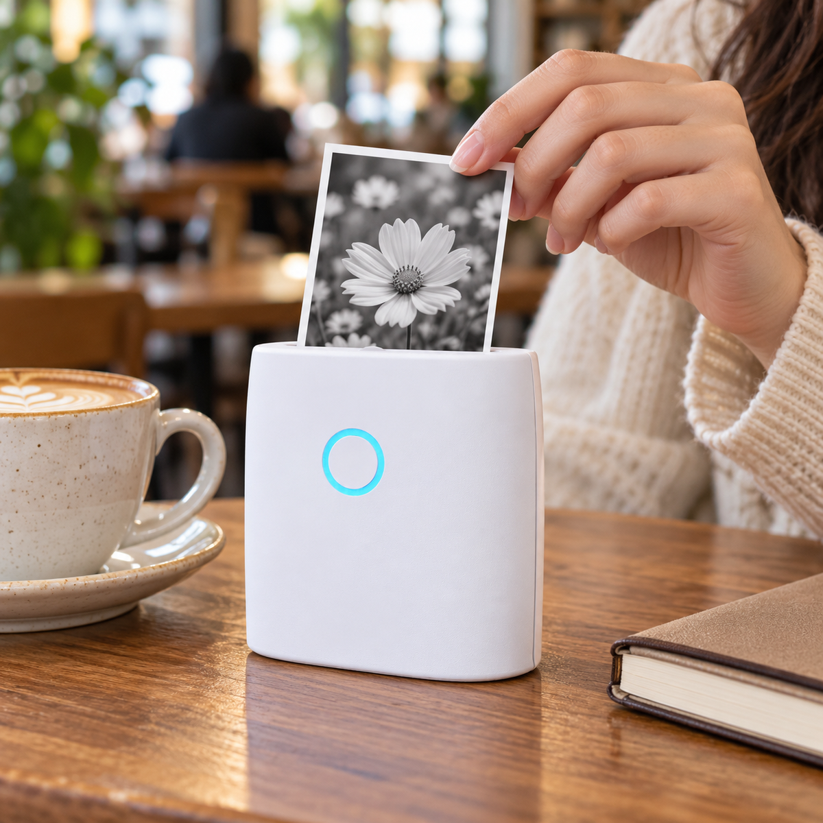 📸 Mini Photo Printer | Thermal Paper | Cafe | Creators | Monochrome