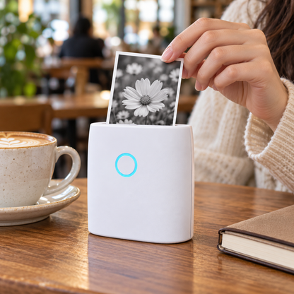 📸 Mini Photo Printer | Thermal Paper | Cafe | Creators | Monochrome