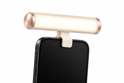 🌟 Selfie Light | ABS-Plastic | Makeup/Filming | Beauty Lovers | Rose-Gold Finish