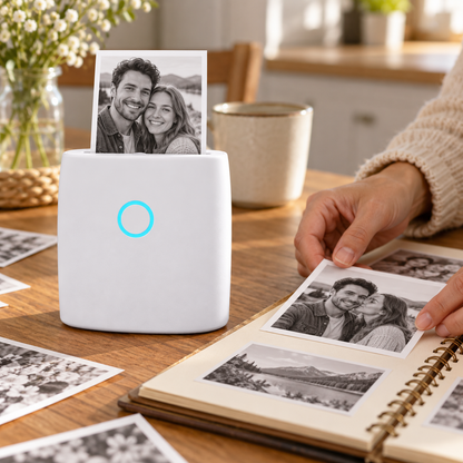 📸 Mini Photo Printer | Thermal Paper | Cafe | Creators | Monochrome
